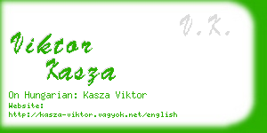 viktor kasza business card